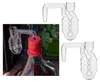 A collage of images showing a glass fermentation airlock attached to a bottle, and two separate airlocks on a white background. Produktbild-Vorschau