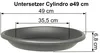 MePla - 3 x Set - Pflanzkübel Cylindro ø 50 + Untersetzer ø Produktbild-Vorschau 3