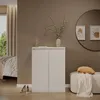 Kommode Vicco Claus Weiß 74 x 99.6 cm mit 2 Türen, Model Produktbild-Vorschau 6