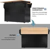 MODFU Îlot de Cuisine Mobile avec Plateau Rabattable - Voir les images du produit 8