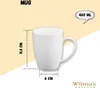 Tazze Wilmax 460 ml in porcellana bianca, set da 2 Anteprima dell’immagine prodotto 3
