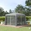 Outsunny Gartenpavillon Pavillon 2,96 x 2,96 mit Doppeldach Produktbild-Vorschau 2