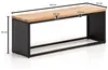 Lavice masivní akáciové dřevo / vzhled kamene 120x45x35 cm Náhled obrázku produktu 3