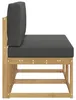 vidaXL 2 Stück Outdoor Mittelsofa Massivholz Akazie Weiß Produktbild-Vorschau 4