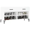 Schuhbank Weiß 102x35x55 cm Holzwerkstoff Produktbild-Vorschau 3