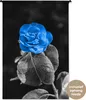 MuchoWow® Wandteppich Wandbehang Blumen - Rose - Schwarz - Produktbild-Vorschau 1