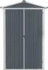 vidaXL Capanno da giardino grigio 116x45x175 cm Acciaio Anteprima dell’immagine prodotto 6