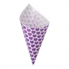100 Spitztüten mit Herz-Motiv – Lila | 125g | Papier-Tüten Produktbild-Vorschau 1