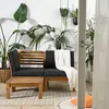 home24 Loungegruppe - 3-teilig - Webstoff / Akazie Massiv Produktbild-Vorschau 4