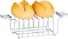A chrome toaster rack with two bread rolls on it, against a white background. Náhled obrázku produktu