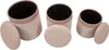 Pouf con contenitore 3 pezzi cm ø 40x49-35x42-31x38 Anteprima dell’immagine prodotto 7