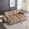 A khaki-colored sofa is shown in a living room setting. Produktbild-Vorschau
