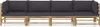 vidaXL 4-tlg. Garten-Lounge-Set mit Dunkelgrauen Kissen Produktbild-Vorschau 1