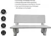 Dehner Gartenbank, 2-Sitzer, ca. 120 x 50 x 75 cm, Granit, Produktbild-Vorschau 2