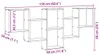 vidaXL Wandregal Artisan-Eiche 159x18x66 cm Holzwerkstoff Produktbild-Vorschau 7