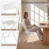 Ensemble de 4 chaises pliantes COSTWAY, chaises d'invités, Voir les images du produit 7