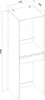 A technical drawing of a white cabinet with dimensions indicated. Náhľad obrázku produktu