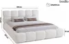 Lit rembourré BESILIO 120x200 Bouclé Boston – Lit avec Voir les images du produit 4