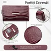 Damenbrieftasche aus lackiertem Leder mit Krokoprägung, Produktbild-Vorschau 3