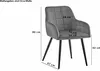 Esszimmer Armlehnstuhl Samt taupe schwarz Metallbeine LARS Produktbild-Vorschau 8