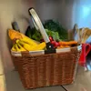UNUS® Korb im Rattan-Optik, Einkaufskorb mit Klappgriff, Produktbild-Vorschau 3
