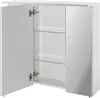 Spiegelschrank LED weiß, B x H x T: 70 x 75 x 24 cm Produktbild-Vorschau 2