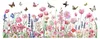 3er-Set Wandtattoos mit Aquarell-Wildblumen, Gras und Produktbild-Vorschau 1