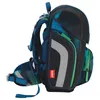 A side view of a blue and black backpack with green accents. Anteprima dell’immagine prodotto