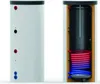 A cutaway and exterior view of a water heater tank. Produktbild-Vorschau