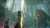A scene from a video game showing characters in a mystical environment with a lightning strike. Produktbild-Vorschau