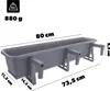 KADAX Balkonkasten Blumentopf Blumentopf 80cm Halterungen Produktbild-Vorschau 2
