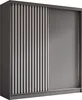 200 cm Šatníková skriňa Erika s lamelami bez zrkadla Náhľad obrázku produktu 1