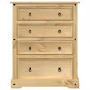 vidaXL Komoda Corona 92x48x114 cm lite drewno sosnowe Podgląd zdjęcia produktu 4