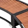 vidaXL Whirlpool-Umrandung Schwarz Poly-Rattan Produktbild-Vorschau 6