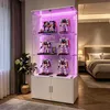INONEFT Glasvitrine Standvitrine mit LED, 4 Lagen Produktbild-Vorschau 1
