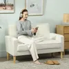 HOMCOM Sofa 2-Sitzer 130 cm Kleine Couch Getuftetes Produktbild-Vorschau 2