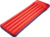 A red and blue inflatable mattress is shown against a white background. Produktbild-Vorschau