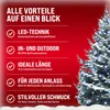A graphic with text listing product benefits next to a decorated Christmas tree. Voir les images du produit
