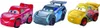 Three toy cars from the Disney Pixar Cars franchise are displayed against a white background. Podgląd zdjęcia produktu