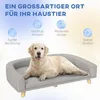 PawHut Hundesofa, Haustiersofa Katzensofa mit Kissen für Produktbild-Vorschau 7