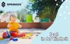 Springos® Holzsandkasten 120x120 cm mit Sitzbänken Produktbild-Vorschau 4