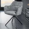 Eleganter Drehstuhl FLORENZ grau Strukturstoff Produktbild-Vorschau 1