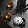 Georg Jensen MANHATTAN COASTER SET SS LEATHER 4 PCS Produktbild-Vorschau 4