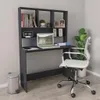 vidaXL Schreibtisch mit Regalen Grau 110x45x157 cm Produktbild-Vorschau 2