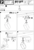 Instructional diagrams for installing a light fixture. Anteprima dell’immagine prodotto