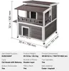 SucceBuy Outdoor-Katzenhaus, wetterfest, Unterschlupf für Produktbild-Vorschau 7