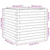 Pflanzkübel Weiß 50x50x46 cm Massivholz Kiefer Produktbild-Vorschau 8