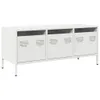 vidaXL TV-Schrank Weiß 101,5x39x43,5 cm Kaltgewalzter Stahl Produktbild-Vorschau 1