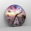 Wanduhr - Rund - Glasuhr - Boot Strand Himmel - 30x30cm - Produktbild-Vorschau 4