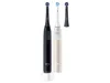Two electric toothbrushes and a replacement brush head are displayed against a white background. Produktbild-Vorschau